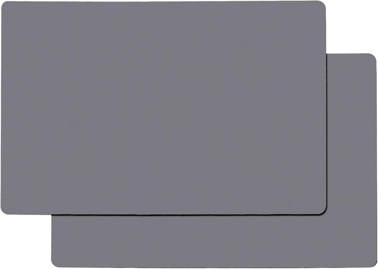 Gartful Gray Silicone Mats for Kitchen Counter, Large Silicone Countertop Protector, 25" x 17" Heat Resistant Desk Saver Pad, Nonskid Multipurpose Mat, Placemat, Non-Slip, 2PCS