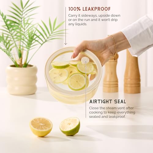 Non Toxic Glass Storage Container Set (Circular - Set Of 4)