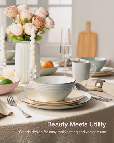 Jupiter Stoneware Dinnerware Sets with Pasta Bowls (16 Count)