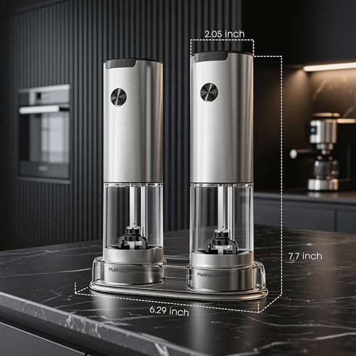 2 Pack Electric Salt Pepper Grinder