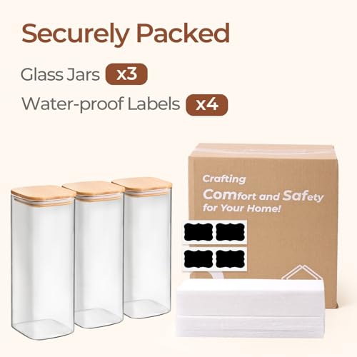 Glass Storage Containers with Lids 1.9 Qt (1.9 qt x 3)