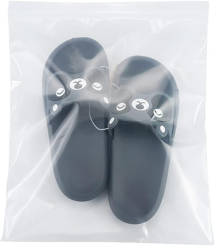 16" x 20" Large Thick 2.4 Mil Clear Zip Seal Lock Poly Bags Reclosable Plastic Bags Clothing T-Shirts Shoes Toys Snack Zipper Bag (30 Pack)