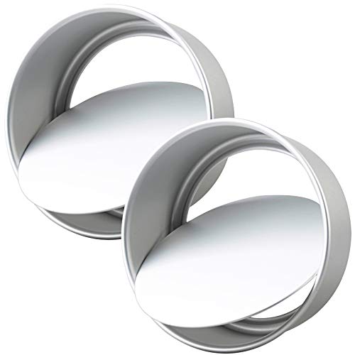 2 Pack 8 Inch Aluminum Round Cake Pan with Removable Bottom (2 Count)