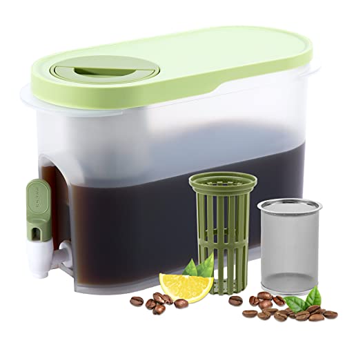 1 Gallon Cold Brew Coffee Maker with Stainless Steel Mesh Filter and Spigot