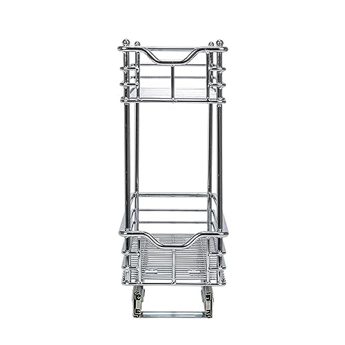 Glidez 2‑Tier Multipurpose Chrome‑Plated Steel Pull‑Out (2-Tier / 7" - Extended)