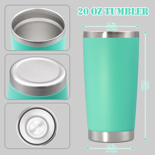 20 oz Tumbler Insulated Tumblers Stainless Steel Coffee Mug (Light Blue)