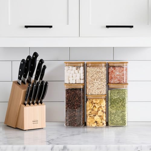 Glass Pantry Storage Containers (0.7 qt x 2 + 1.2 qt x 2 + 1.6 qt x 2)