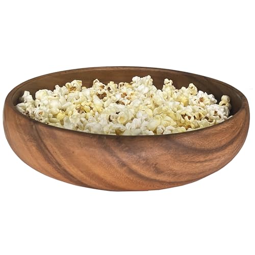 Woodard & Charles Acacia Wood Large Multipurpose Serving Bowl (10" x 1.75" Set of 1)