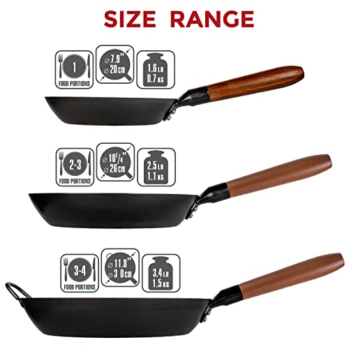 10 1/4" Pre-Seasoned Carbon Steel Frying Pan (10.25 inches)