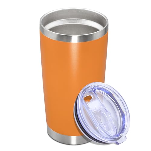 20 oz Tumbler Insulated Tumblers Stainless Steel Coffee Mug (Orange)