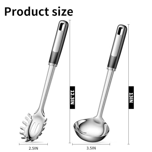 Stainless Steel Ladle and Pasta Server Set (Stainless Steel Ladle(2 Piece))