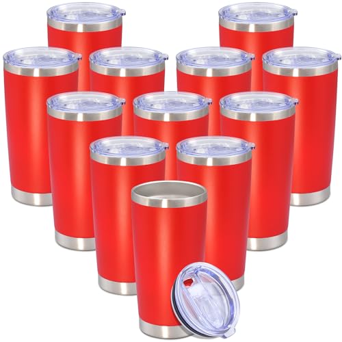 20 oz Tumbler Insulated Tumblers Stainless Steel Coffee Mug (Red)