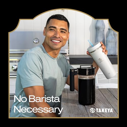 Glass Cold Brew Coffee Maker for Iced Coffee (2 Quart)