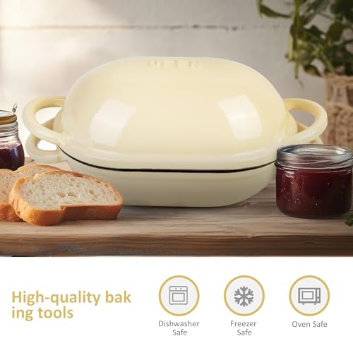 Dutch Oven for Bread Baking (Cream White / 2 QT)