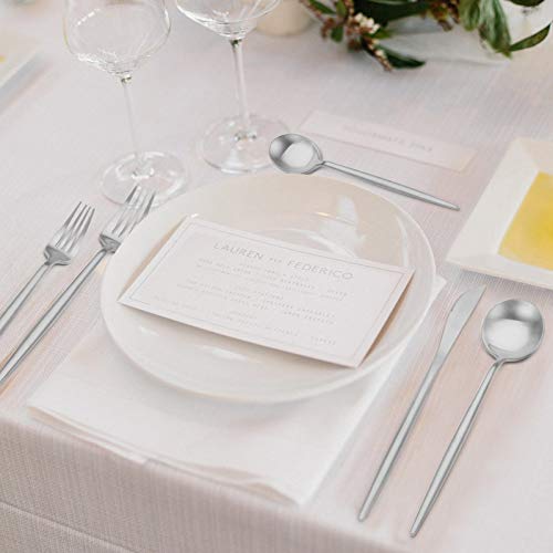 Matte Silverware Set for 8