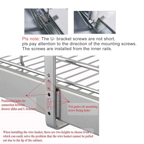2 Tier Pull Out Cabinet Organizer (Chrome / 11" W X 21" D)