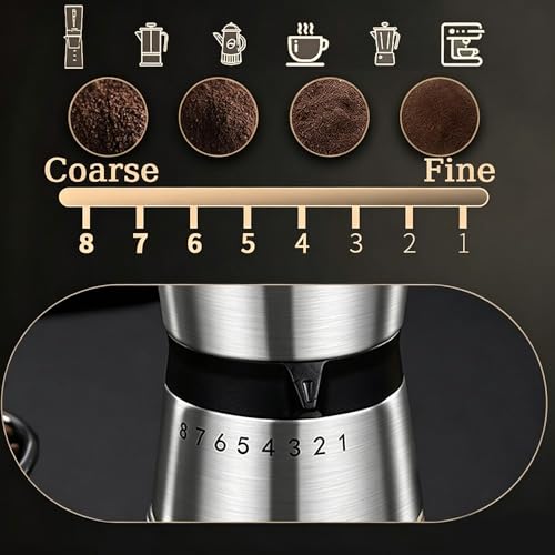 Precision Manual Coffee Grinder for Home Use (Big Black)