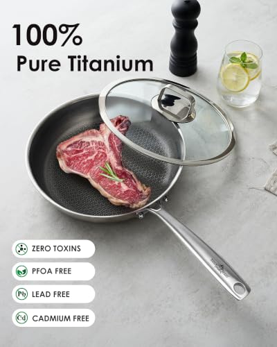 12" Titanium Pans for Cooking (12in+lid)