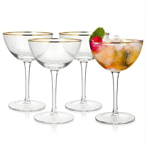 Gold Rim Vintage Coupe Martini