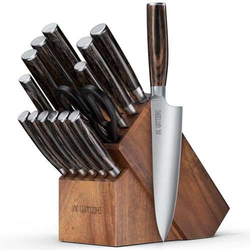 Yatoshi 15 Piece Knife Block Set (15 Count)