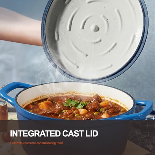 Enameled Cast Iron Dutch Oven (5.5 Quart / Midnight Blue)