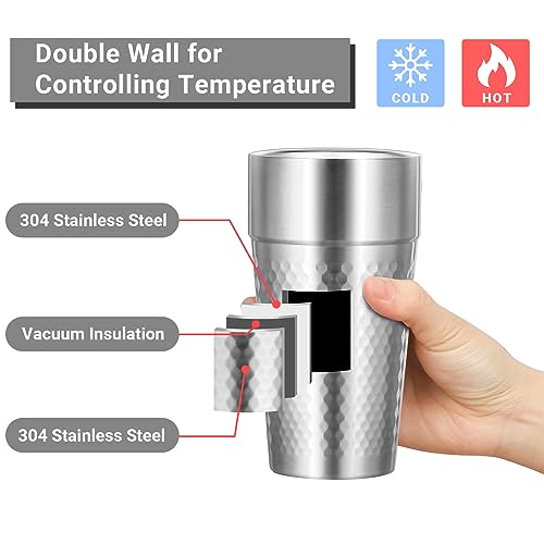 Stainless Cups (stepped diamond-patterned / 19oz,4pcs)