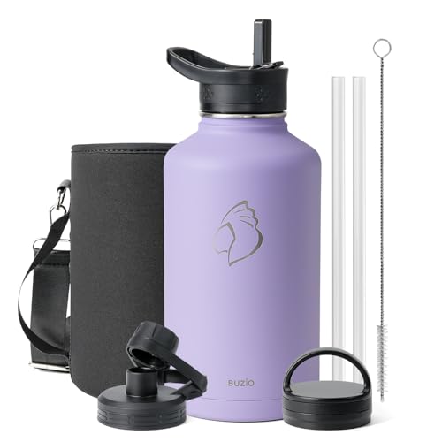 Half Gallon Water Jug Insulated Stainless Steel (64 Ounces / Purple)