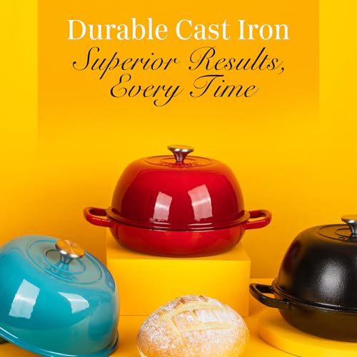 Enamelled Cast Iron Dutch Oven Pot (Red)