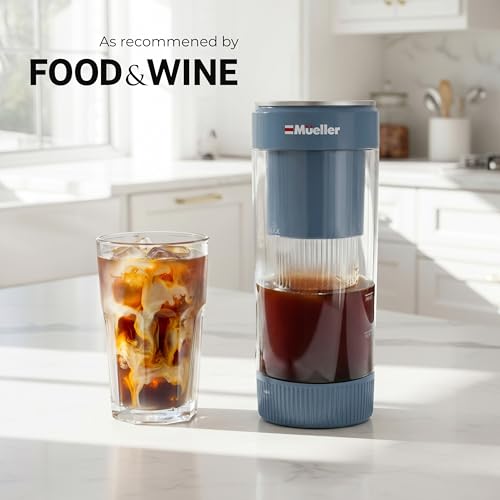 Mueller RapidBrew Cold Brew Iced Coffee Maker (Mineral Blue)