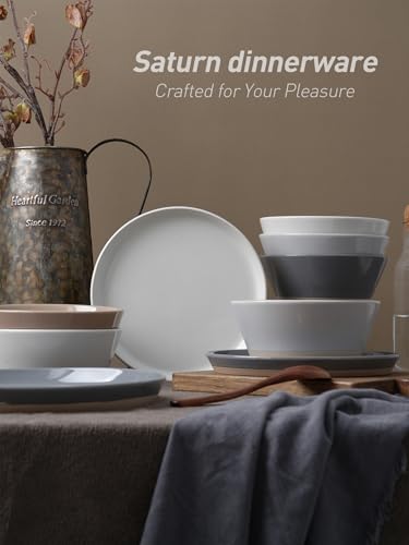 Saturn Stoneware Dinnerware Set with Pasta Bowl (16 Count)