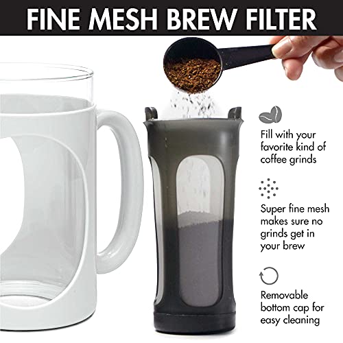 Burke Deluxe Cold Brew Iced Coffee Maker (1.6 Quart / White)
