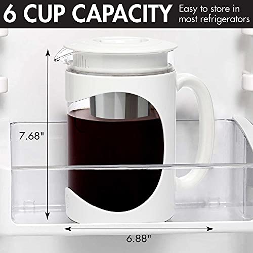 Burke Deluxe Cold Brew Iced Coffee Maker (1.6 Quart / White)