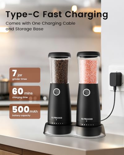 Electric Salt and Pepper Grinder Set