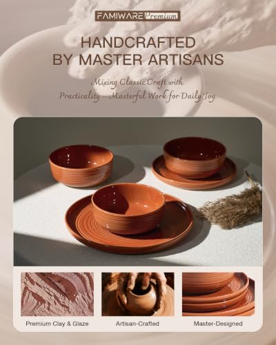 Ceramic Dinnerware Set for 8 (Terracotta)