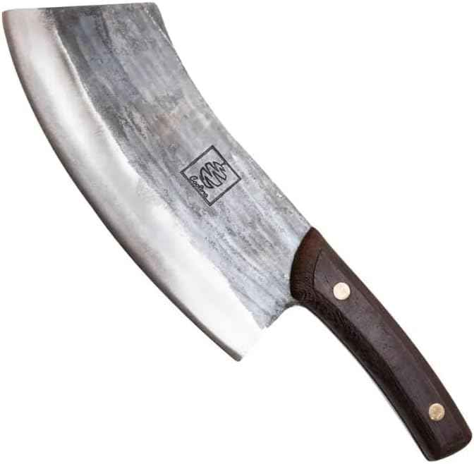 COOLINA Altomino Handmade Chef Knife, 7.1 in High Manganese Clad Steel Blade, for Slicing Meat and Vegetables