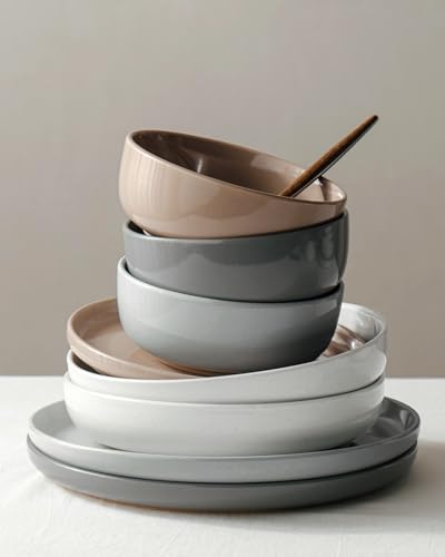Milkyway 16 Piece Dinnerware Set with Mugs (Multicolor / Service for 4 (Include Mugs))