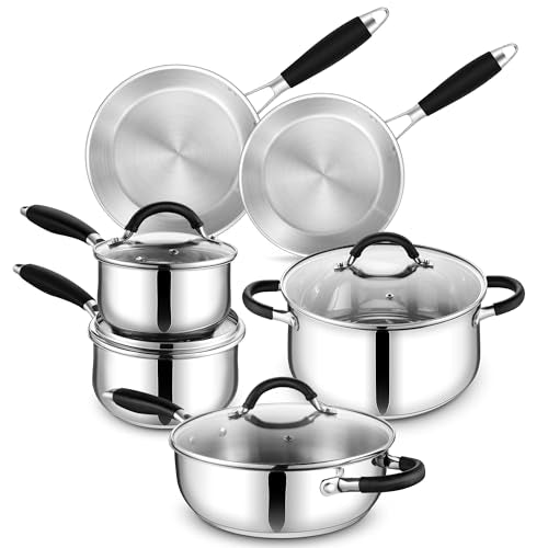 10 Piece Stainless Steel Cookware Set