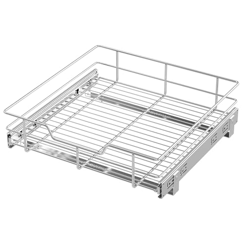 Pull Out Cabinet Organizer 18" W X 17" D (1 Tier - Chrome-Plated / 18" W X 17" D)
