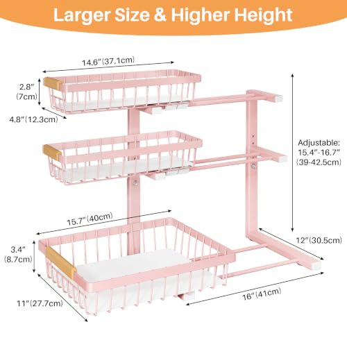 Under Sink Organizer (1-Pack / Pink)