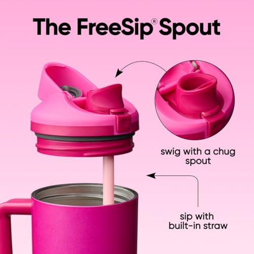 FreeSip Tumbler Stainless Steel Water Bottle 40 oz Read My Lips (Read My Lips / 40 Ounces)