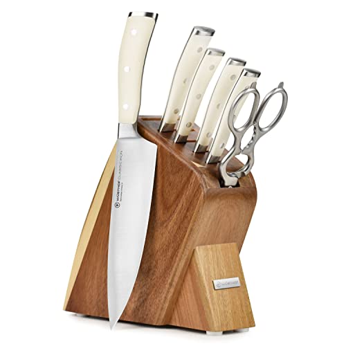 Wusthof Classic Ikon Creme 7 Piece Slim Knife Block Set