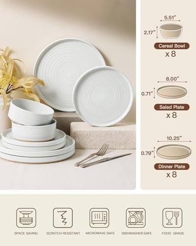 Stoneware Dinnerware Sets (24 Count)