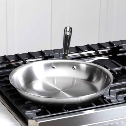 D3® Stainless Steel 12 inch Frying Pan With Lid