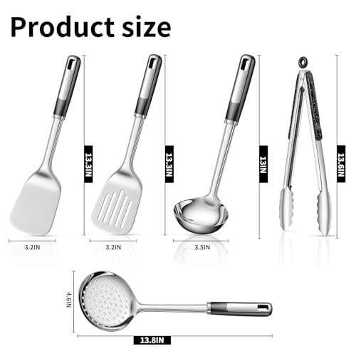 Cooking Utensil Set (steel cooking utensils(5 Piece))