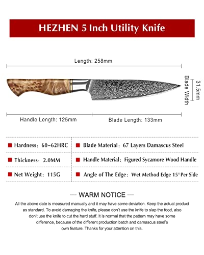 5 inch Utility Knife with Razor Sharp