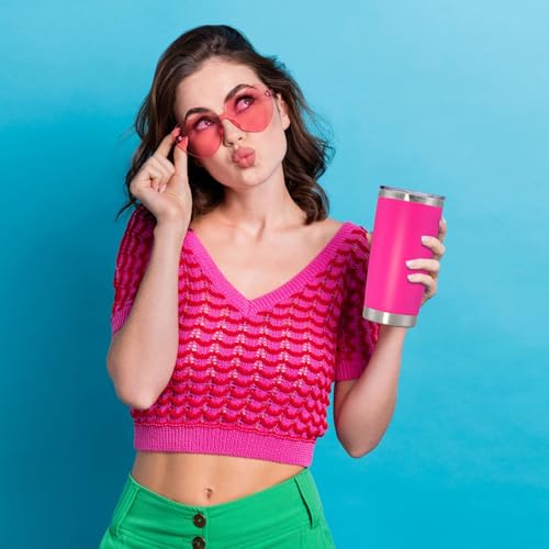 20 oz Tumbler Insulated Tumblers Stainless Steel Coffee Mug (Hot Pink)