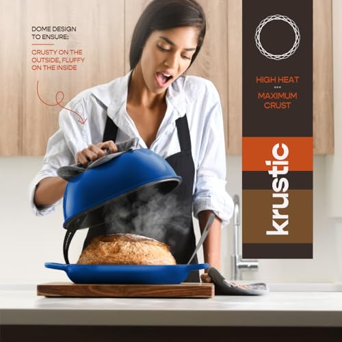 Enameled Cast Iron Dutch Oven for Professional Sourdough Bread Baking