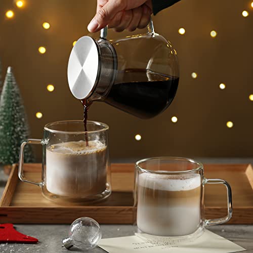 12oz Glass Coffee Mugs (12oz(2 pack))