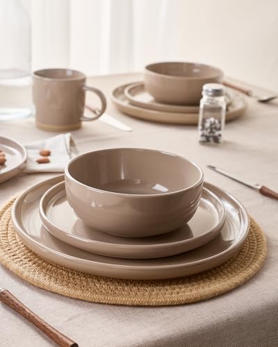 Milkyway 16 Piece Dinnerware Set with Mugs (Cinnamon Brown / Service for 4 (Include Mugs))