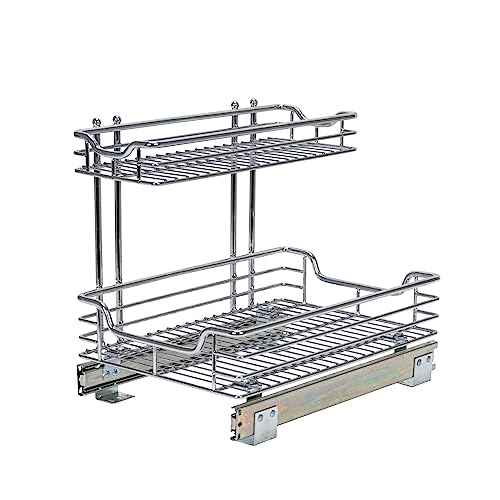Glidez 2‑Tier Multipurpose Chrome‑Plated Steel Pull‑Out (Undersink / 12.25" - Standard)